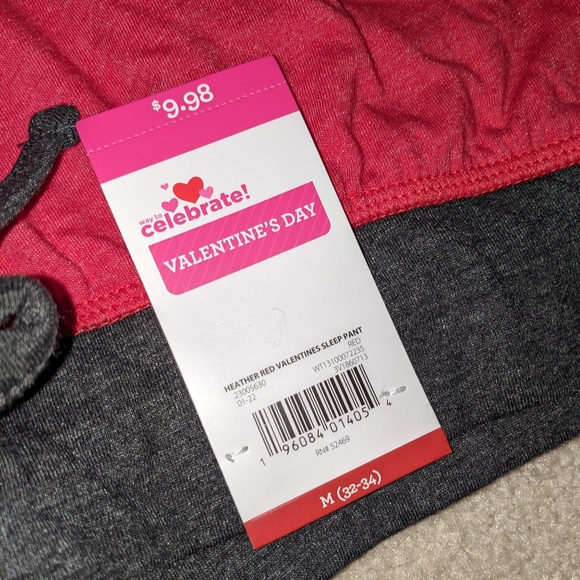 Nwt Valentine's Day Men's Red Sleep Pants - Picture 9 of 16